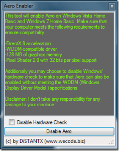 windows 7 disable aero windows 7 disable aero