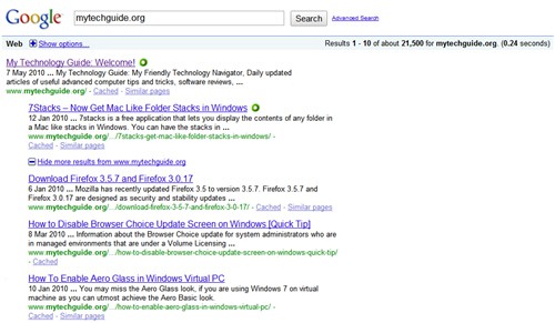 how to get my old google page back