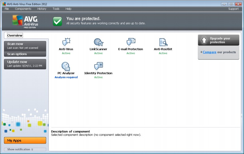 avg antivirus 2012 бесплатное использование для Windows 7, 64-разрядная версия
