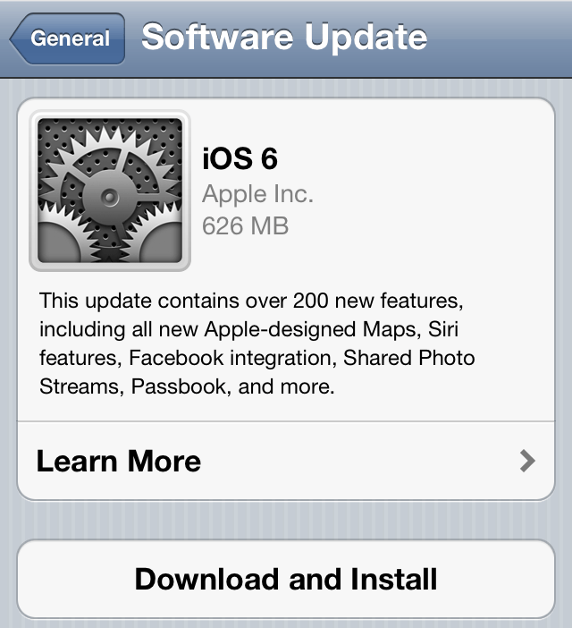 how to update my ios on iphone 6