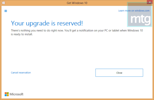 Cancel your Windows 10 upgrade